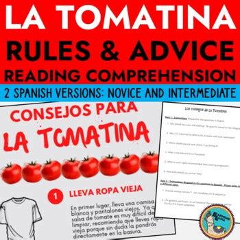 La Tomatina Rules Infographic by Llearning Llama | TpT