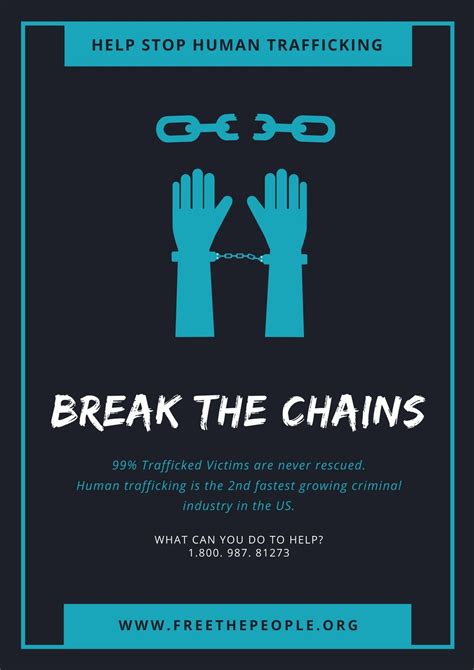 Free custom printable human trafficking poster templates | Canva