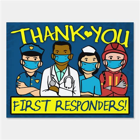 Thank You First Responders Sign | Zazzle