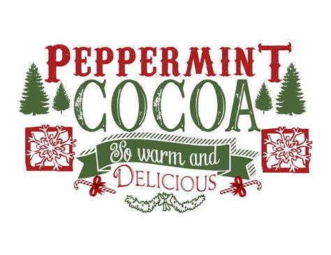 Peppermint Cocoa Free Printable (Hot Chocolate Bar) - Beth's Artwork for Sale - Beth Bryan