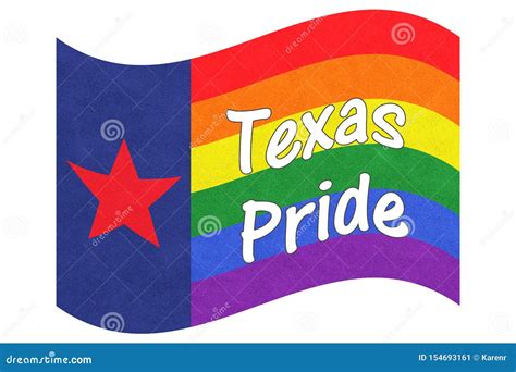 Texas Pride Striped Rainbow Color Waved Flag Stock Image - Image of pride, icon: 154693161