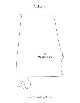 Alabama Capital Map