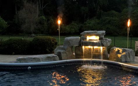 3 Foot Modular Swimming Pool Waterfall Kit with Lighting