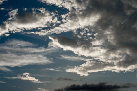 Moody Sky And Fluffy Clouds Stock Image - Image of rain, thai: 56537785