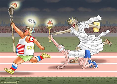 US-PRESIDENTS OLYMPICS By marian kamensky | Politics Cartoon | TOONPOOL