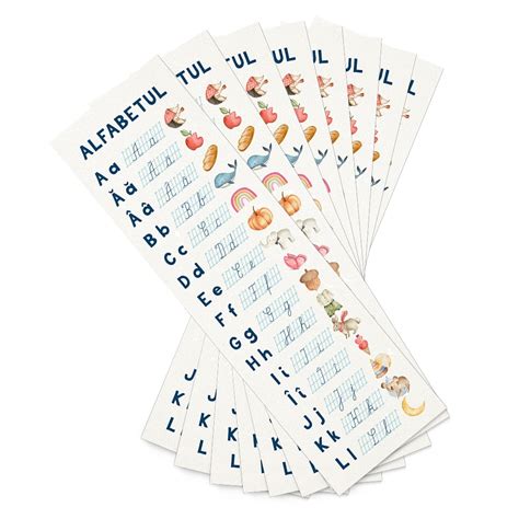 Set 24 semne de carte cu literele alfabetului in limba romana, Alphabet ...