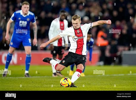 Southampton's James Ward-Prowse fails to score a penalty kick during ...