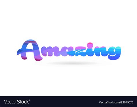 Amazing pink blue color word text logo icon Vector Image