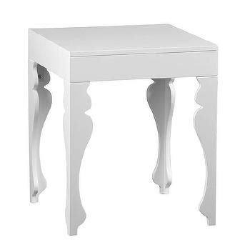 Cottage Style End Table in White