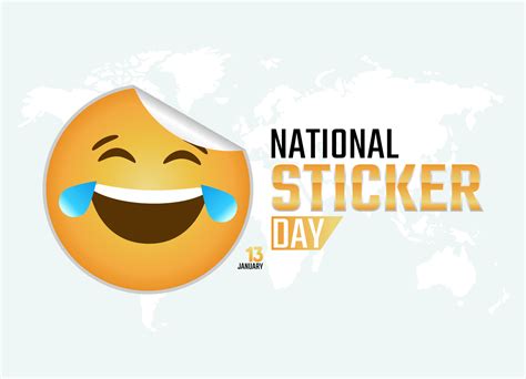 vector graphic of national sticker day good for national sticker day celebration. flat design ...