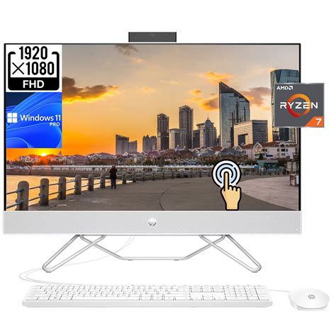 "HP Touch Screen Desktop All-in-One, 27"" FHD, AMD Ryzen 7, 12GB RAM ...