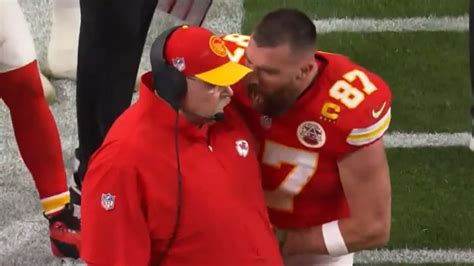 Travis Kelce loses control and screams in coach Andy Reid's face after ...