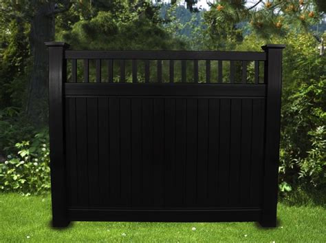 BLACK VINYL PRIVACY PICKET TOP FENCE 6 FT X 6 FT. Posts purchased ...