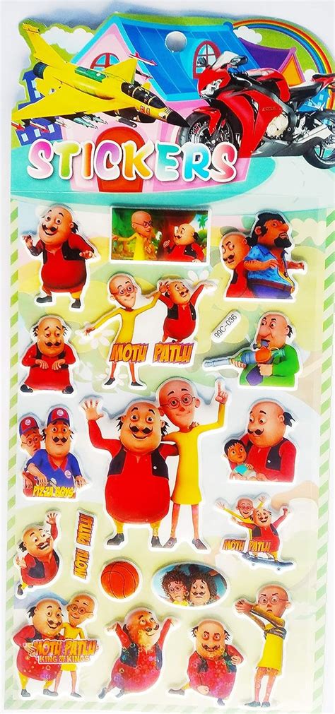 SBS Motu-Patlu Puffy Stickers for School Projects : Amazon.in: Toys & Games