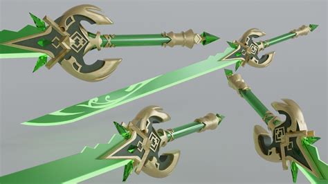 Primordial Jade Cutter LED Ready -NOT GAME EXPORT-Genshin Impact 3D model 3D printable | CGTrader