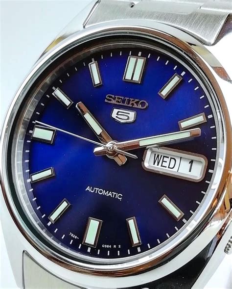 Seiko 5 Automatic Blue Dial Stainless Steel Men’s Watch (SNXS77K1 ...