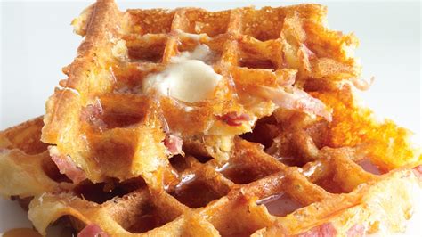 Ham-and-Cheese Waffles Recipe | Bon Appétit