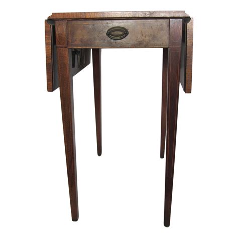 Vintage Heirloom Weiman Drop Leaf Side Table with Leather Top | Leather top, Side table, Vintage