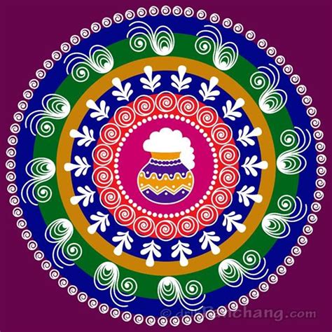 15 Pongal Pot (Paanai) Kolam Rangoli Designs Ideas (2024)