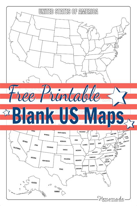 Free Printable Blank US Map | Us map printable, United states map ...