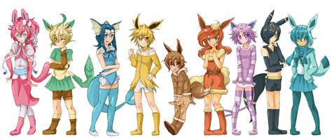 DeviantArt: More Like Gijinka: eevee evolutions by klinanime | Eevee evolutions, Pokemon ...