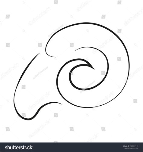 Sketch Ram Head Drawing Can Be Stock Vector (Royalty Free) 1783017113 ...