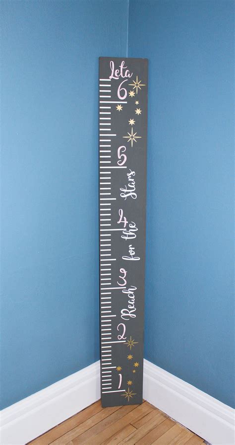 6ft Custom Growth Chart|Ruler|Height board|Measuring stick|Wooden ...