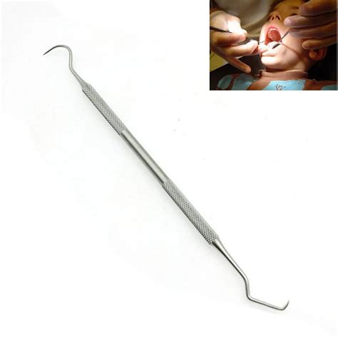 Double Hook Tooth Dental Explorer Probe Dentist Tool Stainless Steel Dental Tool Dentist Teeth ...