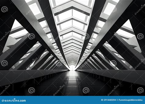 Abstract Architecture Symmetrical Lines and Shapes Stock Illustration - Illustration of ...