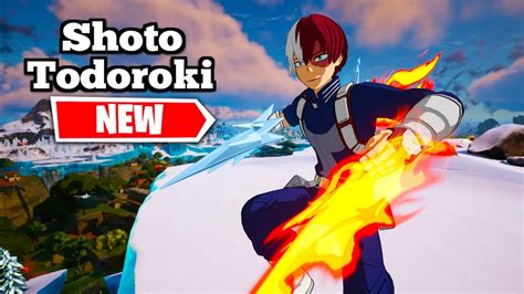 *NEW* Shoto Todoroki Skin Gameplay - Fortnite X MHA Part 2 - My Hero Academia Set - YouTube