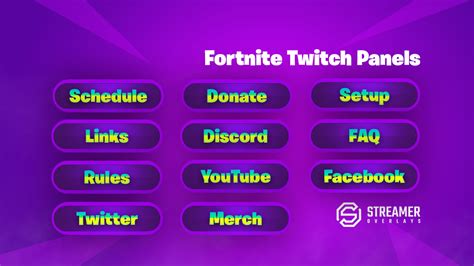 Fortnite Twitch Panels | Streamer Overlays Twitch Panels