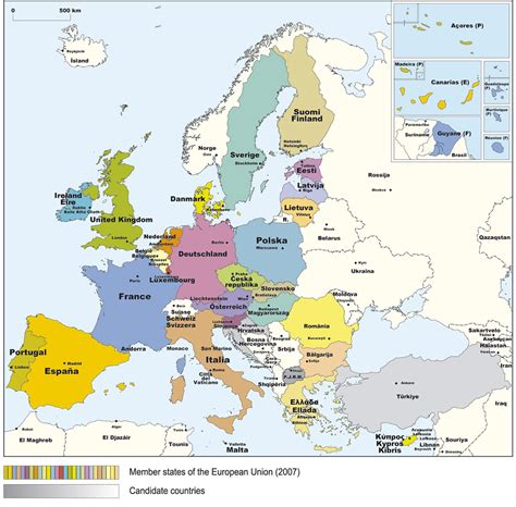 Eu Member States Map - MapSof.net