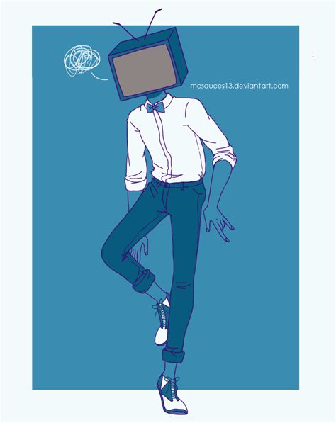 "umm..Sorry I'm late guys" (Hipster TV head) Character Concept ...