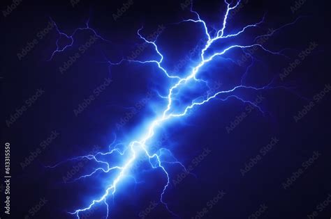 blue lightning effect on black background, minimalism, made by Ai Stock Illustration | Adobe Stock