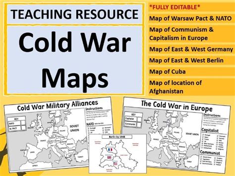 Cold War Maps - Editable | Teaching Resources