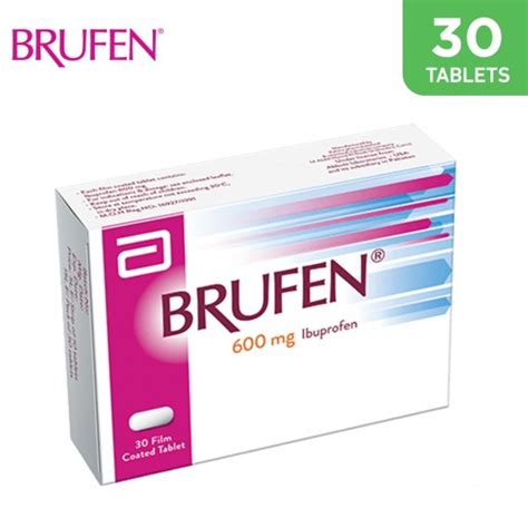 Buy Brufen 600mg Pain Killer 30 Tablets - delivered by Pharmazone Pharmacy - within 2 Hours ...