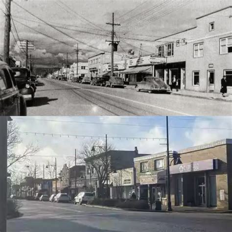 Downtown Cloverdale 🍀 1941 vs 2021. The difference 80 years makes ...