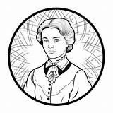 Clara Barton Coloring  Page sketch template