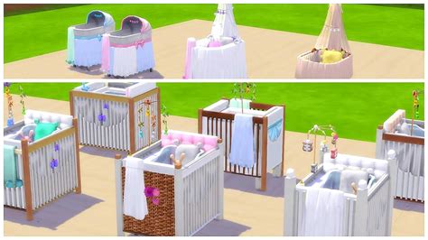 BABY CRIBS COLLECTION👶🏼👶👶🏿👶🏻🍼 No CC | The Sims 4 - YouTube