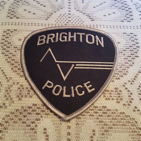 Brighton Police Patch Crest Applique Logo 4 Inches X 4 | Etsy