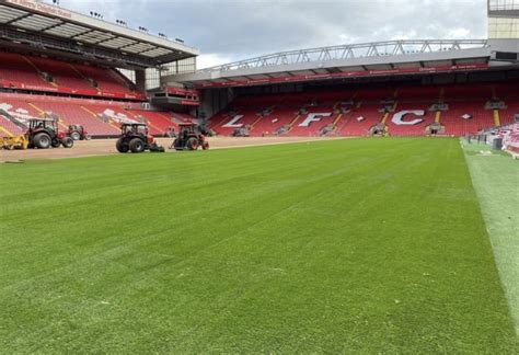 Liverpool's new pitch installed - and a glance inside Anfield ...