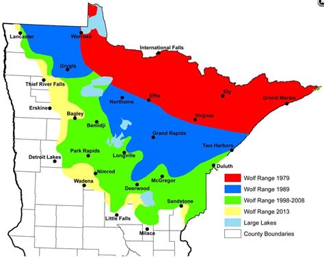 Wolves in Minnesota, USA [910x724] : r/MapPorn