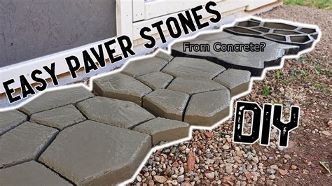 Making a paver walkway from concrete and a mold | How to - YouTube