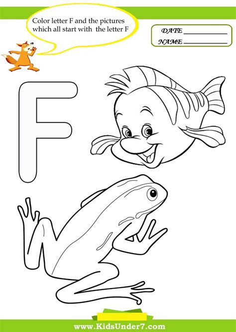 Alphabet F Coloring Pages - Printable Color