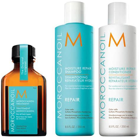 Moroccanoil Moisture Repair Shampoo, Conditioner and Treatment Trio ...