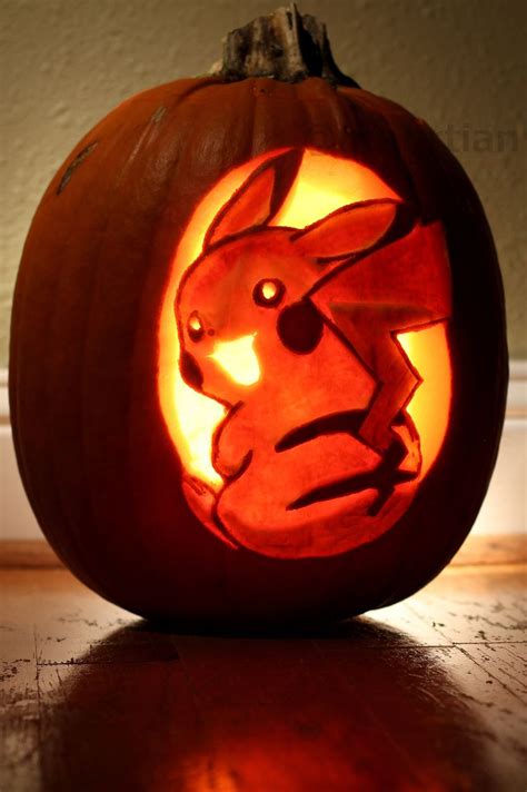 Pokemon Pikachu Halloween Pumpkin | Painted pumpkins, Creative pumpkin ...