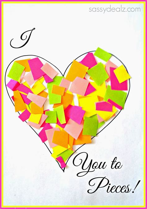 "I Love You to Pieces" Heart Craft For Kids {Valentine Card Idea ...