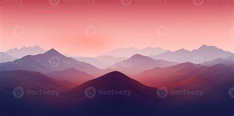 Fiery Red and Deep Violet Minimalist Landscape Mountain Wallpaper AI Generated 29985337 Stock ...