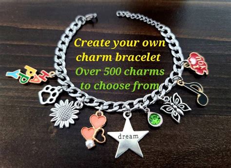 CHARM BRACELET, Personalized Charm Bracelet, Custom Charm Bracelet ...