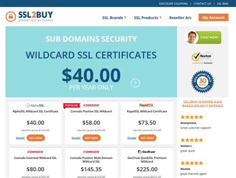 Top 5 Best and Cheap Wildcard SSL Certificate Providers